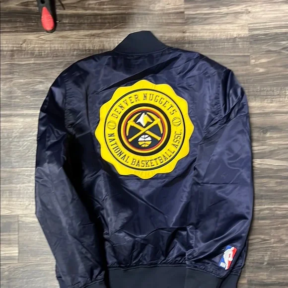 Men’s Denver Nuggets licensed special edition, Satin Bomber Jacket - Picture 2 of 2